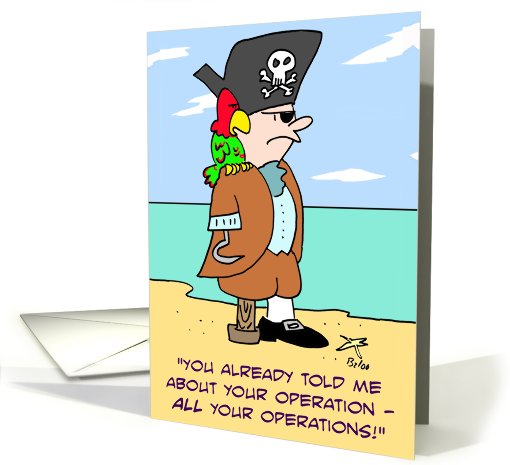 Pirate told parrot about his operations. card (634155)