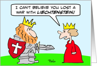 King lost a war with Liechtenstein card