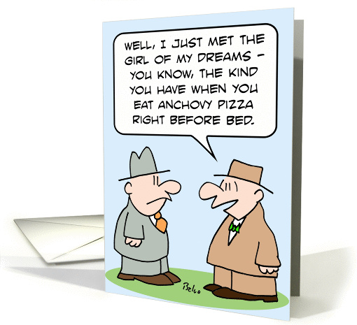 Anchovy pizza before bed card (650520)