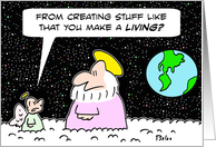 God makes a living card