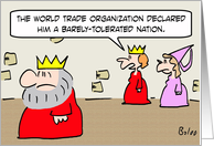 King declared a barely-tolerated nation. card