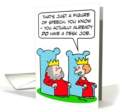 King already has desk job. card (690380)