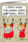 King didn’t know Magna Carta had small print. card