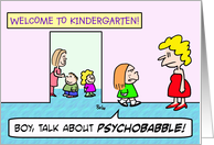 Kindergarten psychobabble - thank you teacher card