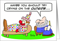 Crying on the outside card
