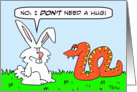 Rabbit doesn’t need a hug card