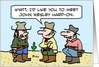 John Wesley Hard-on card