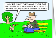 Bring along paper plates card