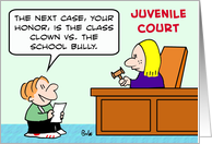 Class clown vs. school bully card
