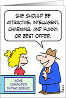 computer dating - best offer card