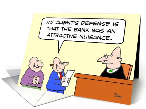 Bank was an attractive nuisance card (724894)