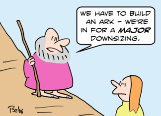 Noah builds ark for...