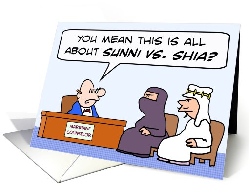 Marriage counseling: Sunni vs. Shia card (729514)