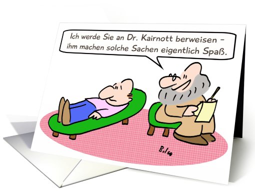 Refer to another psychiatrist - German language card (737619)