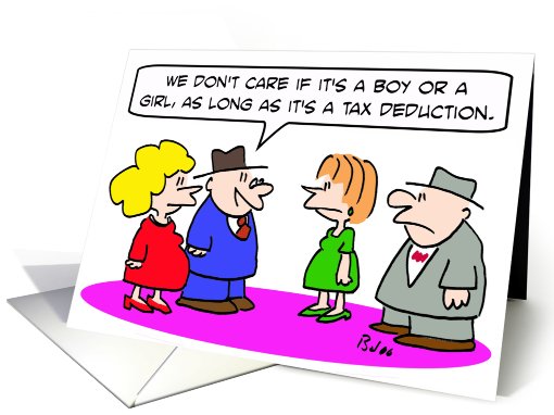 Boy or girl or tax deduction card (739413)