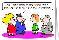 Boy or girl or tax deduction card