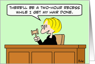 Two-hour hair recess card