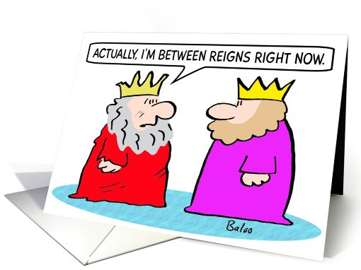 King between reigns card (748608)