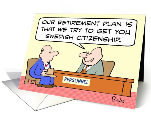 Swedish retirement plan card (748694)