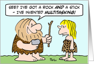 Caveman Inventing multitasking card