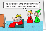 Preempted by Lady Godiva card