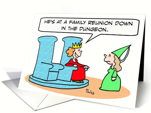 King's family reunion in dungeon - Invitation card (763902)