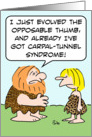 caveman with carpal-tunnel - get well! card