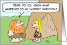 Caveman invented money card