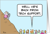 Moses returns from tech support card