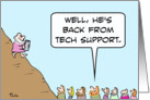 Moses returns from tech support card