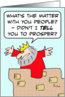 king told people to prosper card