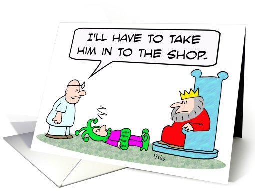 Jester has to go in to the shop. card (773268)