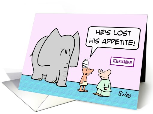 Elephant lost appetite card (773272)