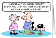 Social Security check late card