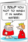 Don’t wash in warm water! card