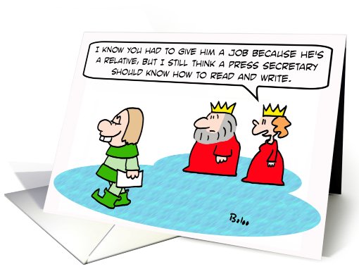 King's press secretary card (785814)