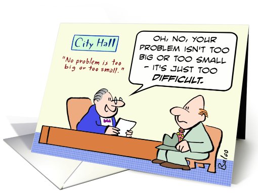 City Hall handles problems card (786550)