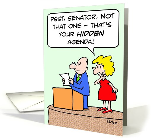Hidden agenda card (787484)