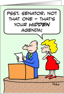 Hidden agenda card
