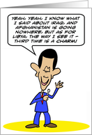 Obama: third time is a charm! card