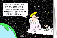 God uses natural selection. card