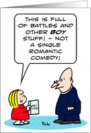 No romantic comedies in the Bible. card