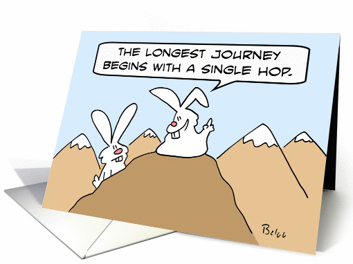 The longest journey begins with a single hop! Rabbit guru card