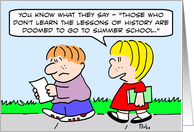 Doomed to go to summer school card
