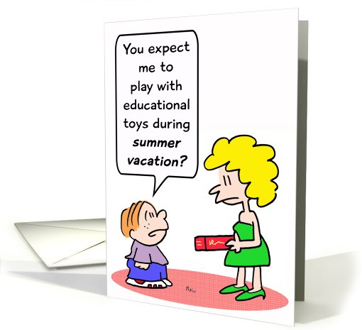 Play with educational toys during summer vacation? card (810820)