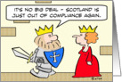 King says Scotland is out of compliance again. card