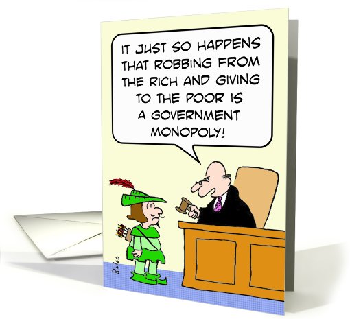Robbing the rich and giving to the poor - Robin Ho card (824909)