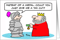 Knight prefers tax cut to medal. card