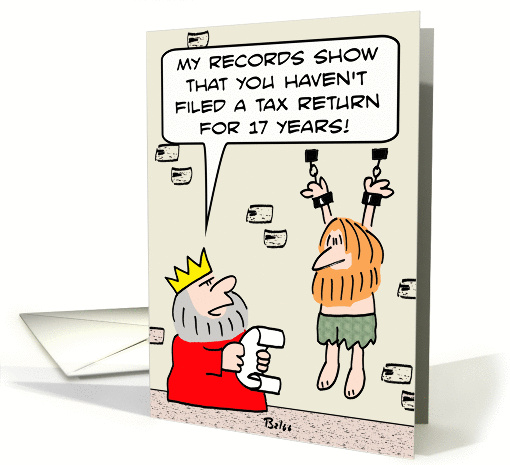 King audits prisoner's tax return. card (837155)