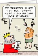 King audits prisoner’s tax return. card